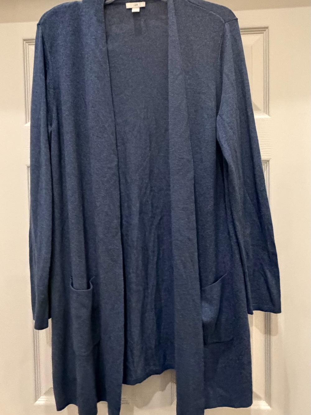 J. Jill Open-Front Navy Knit Cardigan